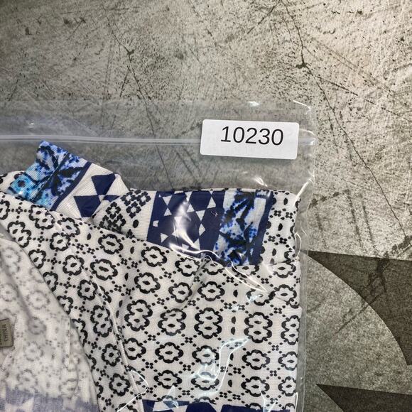 Anthropologie Rose & Olive Top Womans XL White Blue Zip Up Sleeveless Boho - Picture 12 of 12